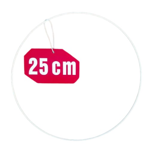 Prsteň|krúžok kovový drôtený kruh pre makramé lapače snov BIELY 25 CM