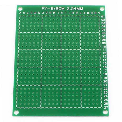 Jednostranná prototypová DPS 6x8 cm