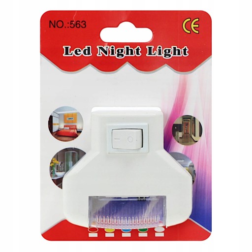 UHLÁ LAMPA PRE NOČNÝ KONTAKT, 3 LED BIELE s VYPÍNAČOM
