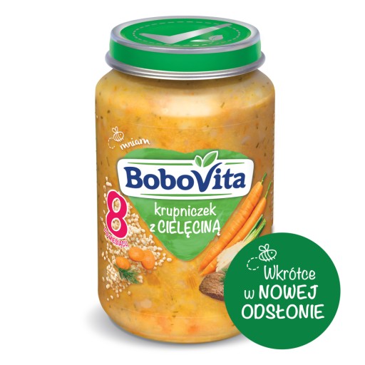 BOBOVITA Krupniczek s teľacím mäsom, 6x190g - KD