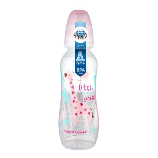 CANPOL LEHKÁ FĽAŠA ÚZKA PROFILOVANÁ 330ml 12m+