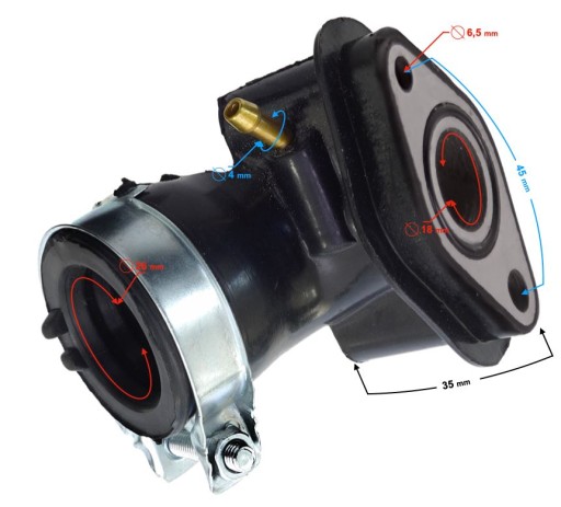 Sacie potrubie pre skúter 4T Gy6 Barton Zipp Junak