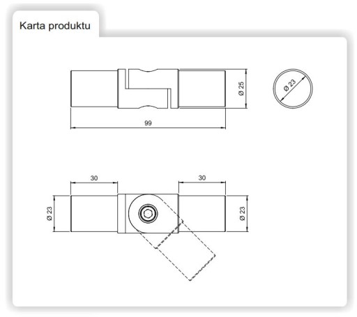 KONEKTOR SPOJOVACIEHO POTRUBIA SPOJKY CHROM R-41 FI23MM AMIX