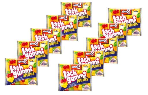 Sada mini želé balíčkov Smiej Jelly Babies Nimm2 Lach Gummi 10ks De