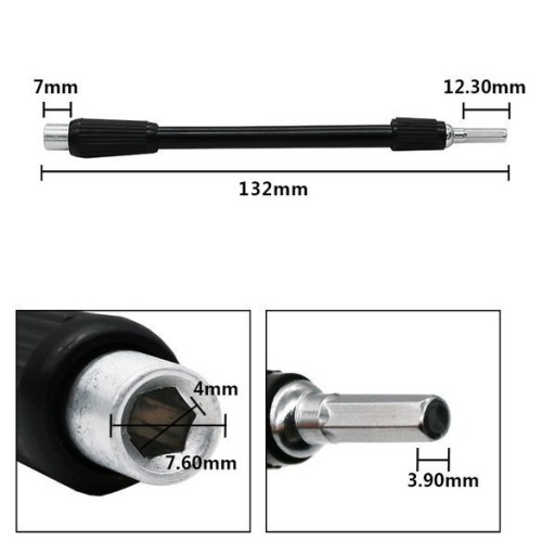 FLEXIBILNÉ PREDĹŽENIE PRE 4 mm SKRUTKOVACIE BROTY