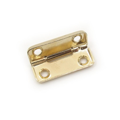 Uhlové pánty 90° 24x32 mm zlaté, 4 ks + skrutky
