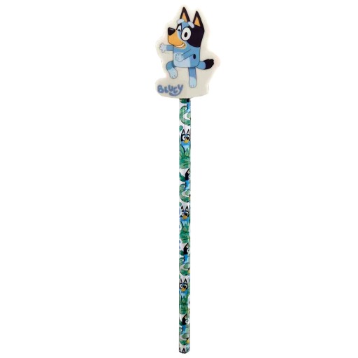 ceruzka s gumou, figúrky Bingo a Bluey Blue