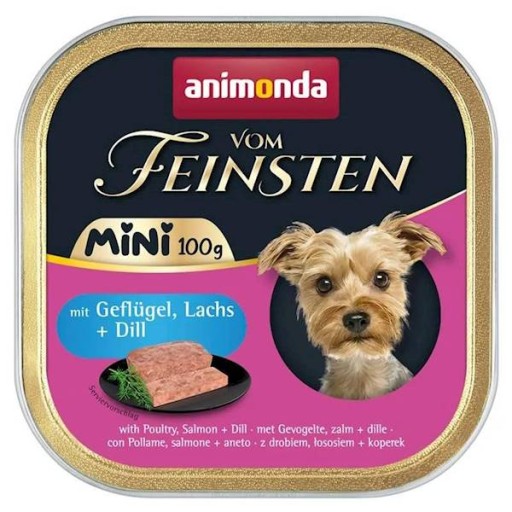 Animonda PIES vom Feinsten MINI pre dospelých 100g - Losos / Hydina / Kôpor