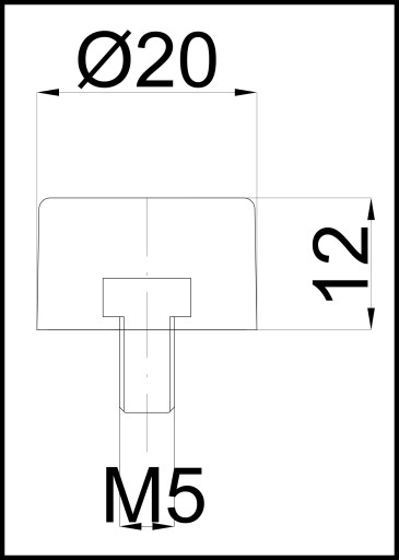Vibračný izolátor/nárazník/nárazník/noha PU M5