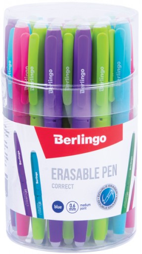 BERLINGO CORRECT stierateľné guľôčkové pero 0,6 mm MODRÁ