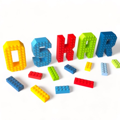 KAJAWIS LETKA 3D dekorácie stojace písmená v štýle LEGO NAME LETTER ECO