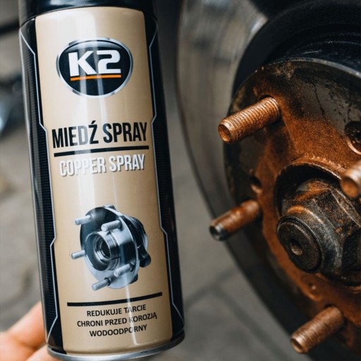 Rýchloschnúce medené mazivo K2 MEDINÝ SPREJ 400 ML VYSOKÁ TEPLOTA