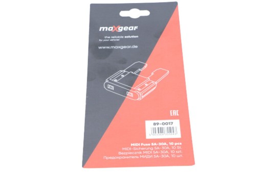 89-0017 SADA MIDI PISTIEK 5A-30A SADA 10 KS MAXGEAR