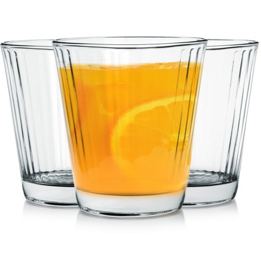 3x poháre DRINK, voda, džús, kompót, sada pohárov na nápoje