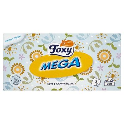 Papierové vreckovky Foxy Mega v krabičke