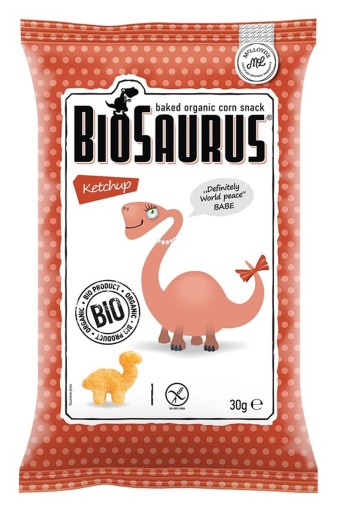 Dinosaurie kečupové chrumky BIO 30g - BioSaurus