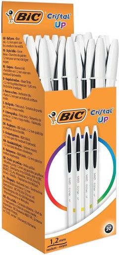 BIC CRISTAL UP JEDNORÁZOVÝ GUĽOVÝ BOD ŠKOLSKÝ ČIERNY 1,2 MM x 10