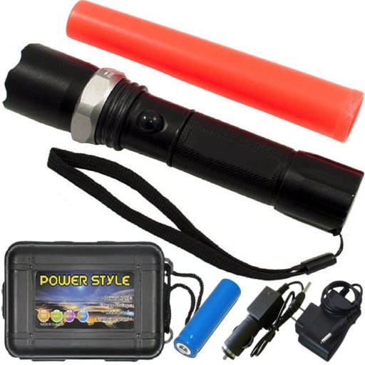 POLICAJNÁ SWAT BATERKA CREE ZOOM XM-L T6 LED 800m MULTIFUNKČNÁ HLINÍKOVÁ