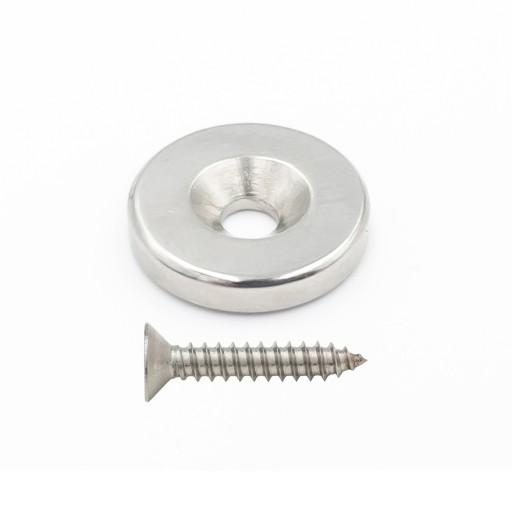 NEODYMOVÝ MAGNET S OTVOROM na krúžok 15x3mm, cylindrická skrutka - HUNTER