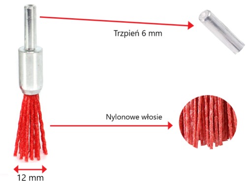 NYLONOVÁ ČISTIACA KEFA NA 12mm VŔTAČKU