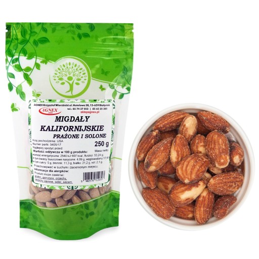 MANDLE pražené SOLENÉ 250g CALIFORNIA MANDLE