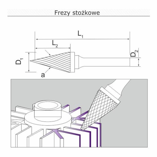 Fréza rotačný pilník zahrotená oceľ 6x18x6 G Krypton