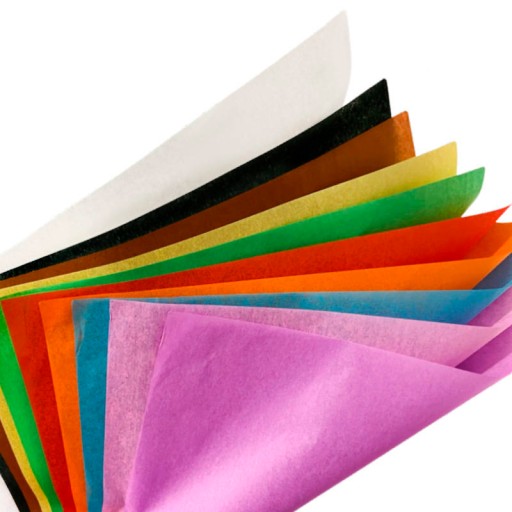 Hladký hodvábny papier A4 v listoch - Blok 10 farieb