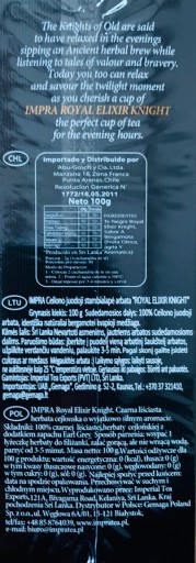 Impra Royal Elixir Knight sypaný čaj 100g
