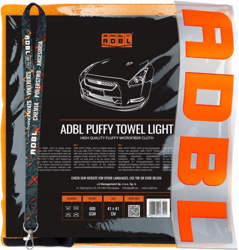 Univerzálne mäkké mikrovlákno ADBL Puffy Towel Light pre auto QD vosky