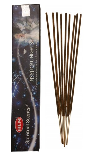 INDICKÉ PEĽOVÉ VONNÉ TYČINKY DUCHOVNÉ VÔNE MYSTICKÁ NOCI LEM 15 g