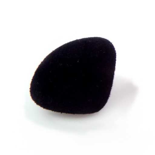 Semišový maskot nos, svorka, čierna, 1 ks, 18 mm