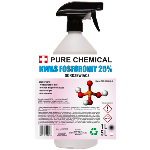 ODSTRAŇOVANIE HRDZE Z LIATINY KYSELINA FOSFOROVÁ 1L 25%