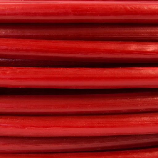 Lano oceľové lano v lagging Lagging PVC povlak červený 1,6/3mm 1x7 5mb