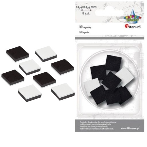 Štvorcové čierne kreatívne samolepiace magnety