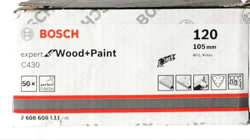 Delta brúsny papier na suchý zips BOSCH 105mm P120 1 ks
