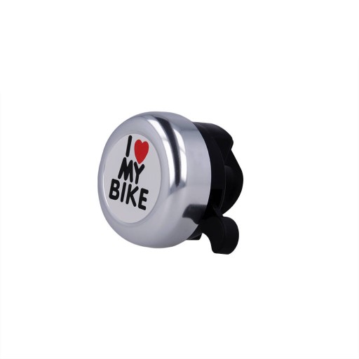 Milujem svoj bicykel strieborný zvonček na bicykel