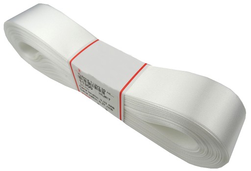 Stuha SATÉNOVÁ 3cm BIELA na mašle 1m 11300