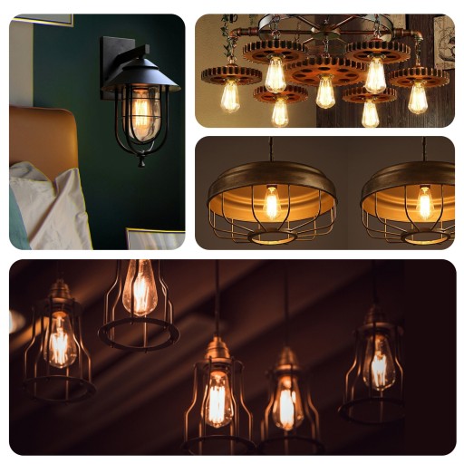 E27 LED žiarovka ST64 4W RETRO medovo žltá jantárová 2200K