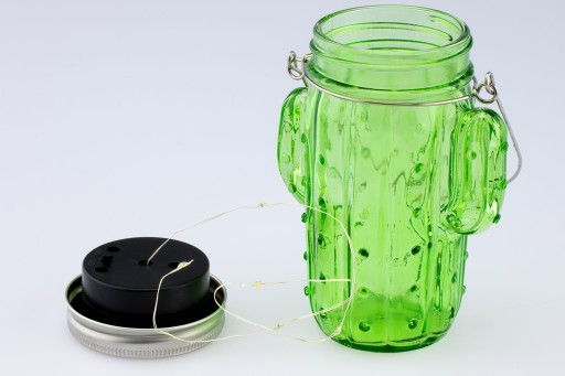 SOLÁRNA LAMPA ZÁHRADNÁ JAR CACTUS GLASS LED