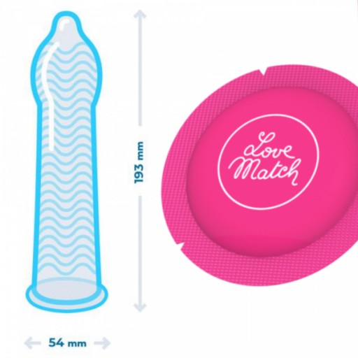 Kondómy Love match, ktoré stimulujú ženu, 6 ks