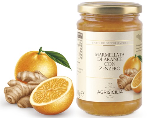 Agrisicilia pomarančový a zázvorový džem 360 g