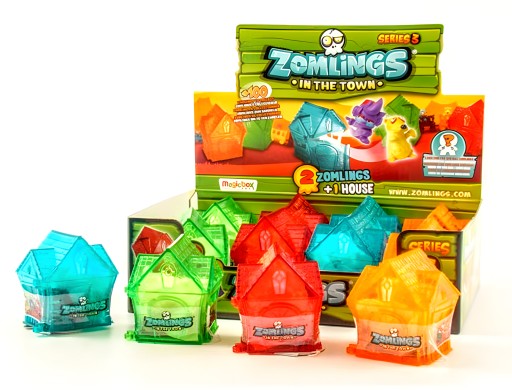2 ZOMLINGS FÓRKY SÉRIE 3 PREKVAPENIE TAŠKA KRYŠTÁLOVÝ Zips ČERVENÝ