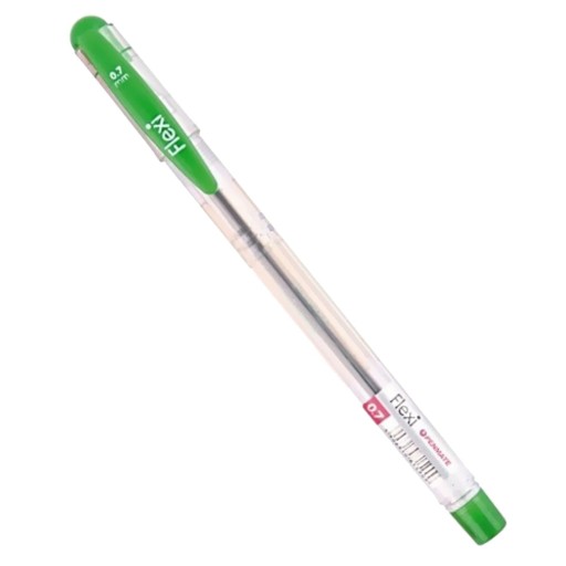 GUĽOVODOVÉ PERO S ČIAPKOM ZELENÝ FLEXI PENMATE 0,7 MM