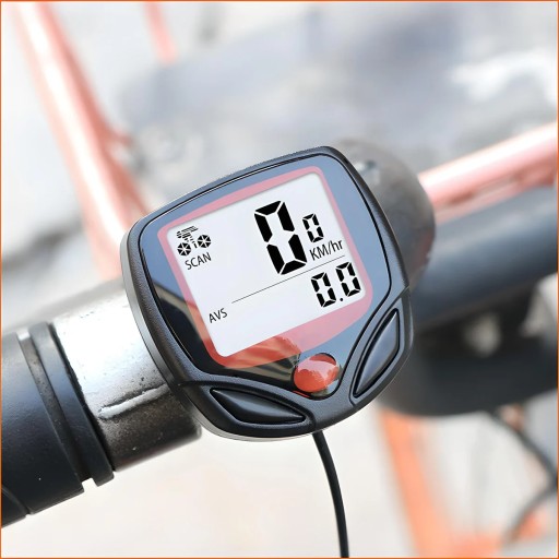 BICYKLOVÝ PULT VODEODOLNÝ DISPLEJ 14 LCD FUNKCIÍ RÝCHLOSŤ NAJETÝCH KM