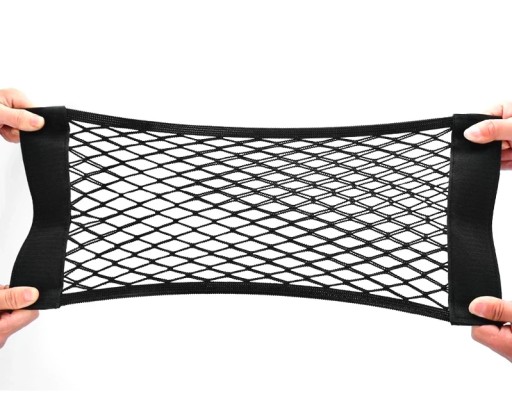 TAŠKA SIEŤKA NA KUFOR AUTA S VELKÝM VRECKOM NA VELCRO 80x25cm