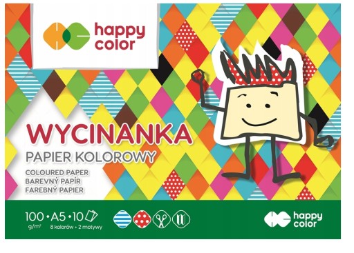 VÝREZOVÝ PAPIER FARBA A5 HAPPY COLOR 10 ARK 100G