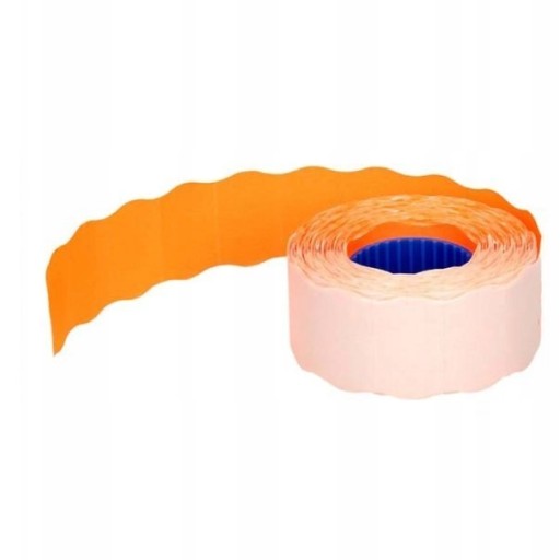 CENOVÝ ŠTÍTOK 2-RADOVÝ 26x16mm Zvlnený ORANŽ