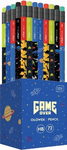 ŠKOLNÁ CERUHA S GUMA HB GAME OVER - INTERPRINT