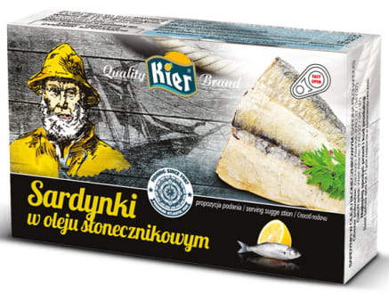 Španielske sardinky v slnečnicovom oleji Sardina Pilchardus 120g KIER