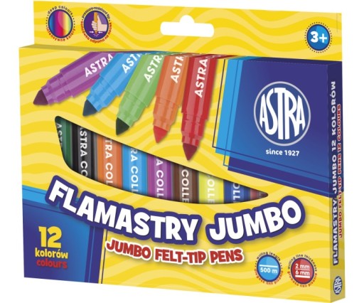 Jumbo popisovače 12 farieb ASTRA